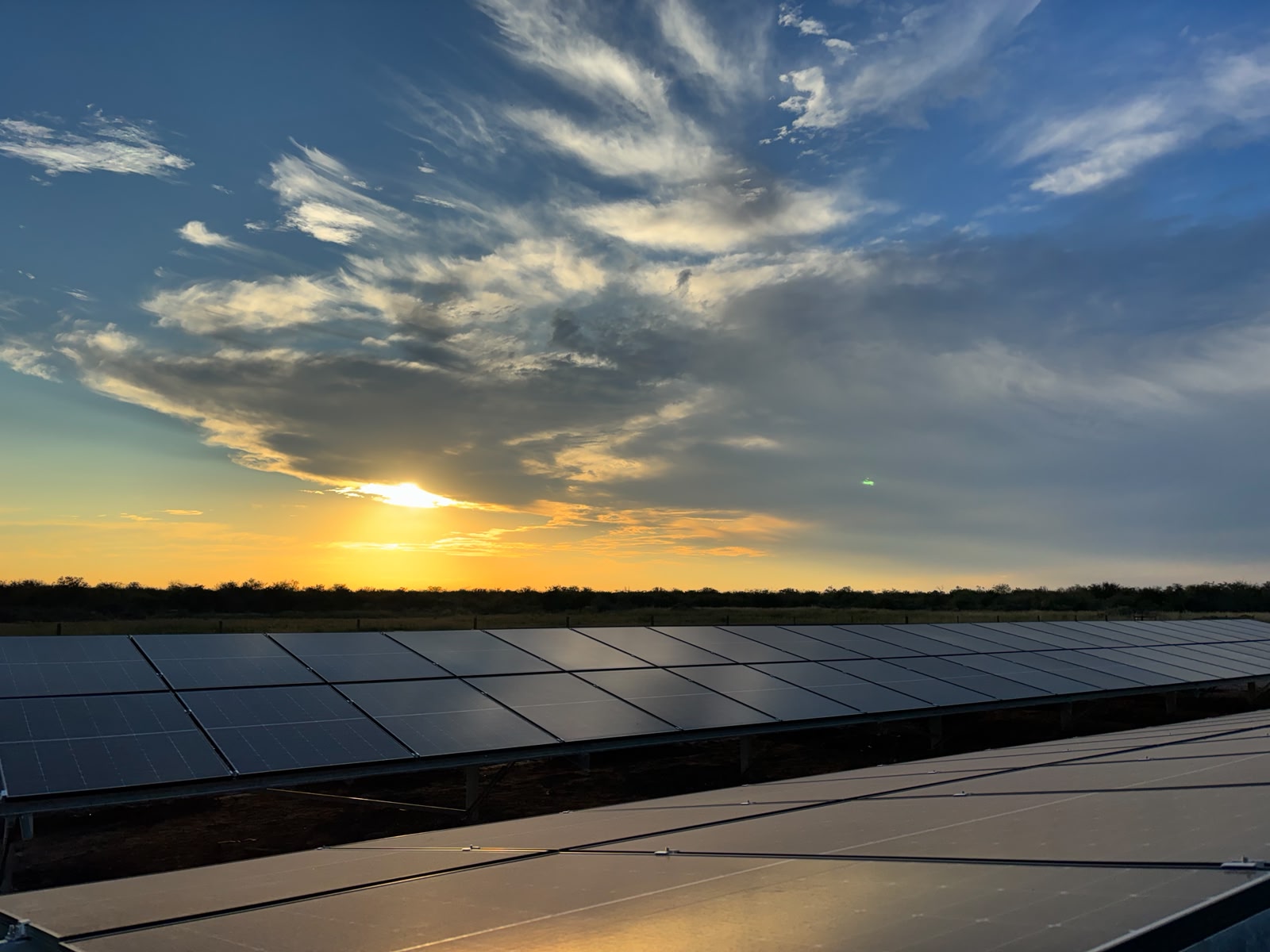 Vista aérea de planta solar instalada por Energías Chaco